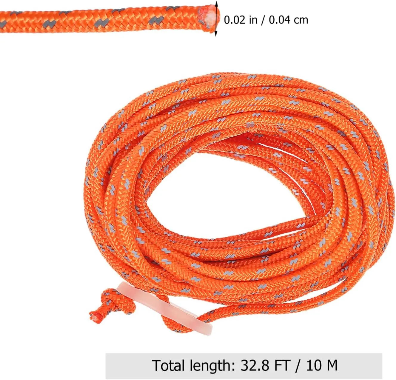 Toyvian Versatile Outdoor Gear 4 Pack 10m Camping Ropes Reflective Trim Cord for Hiking Climbing Tent Setup Orange