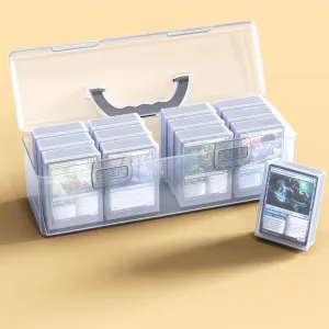 Trading Card Storage Box,Plastic Card Box Set of 14,Portable Sports Card Storage Boxes Holds 900  Loose Cards, for Collectible Gaming Trading Cards(Cards Not Included)