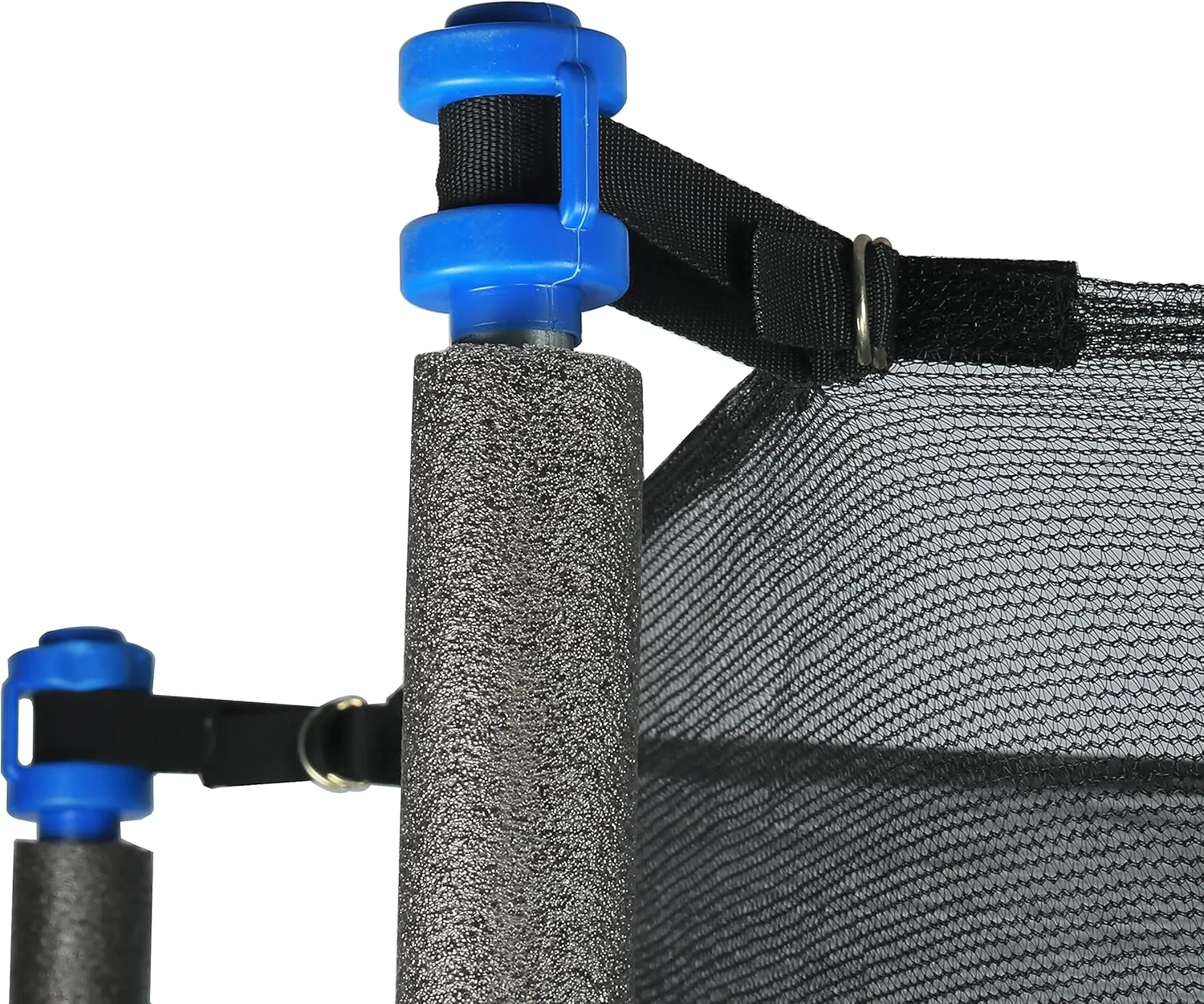 Trampoline Replacement Safety Enclosure Net for 6 Straight Poles Round Frame Trampolines, Breathable and Weather-Resistant Trampoline Net with Adjustable Straps (Net Only)