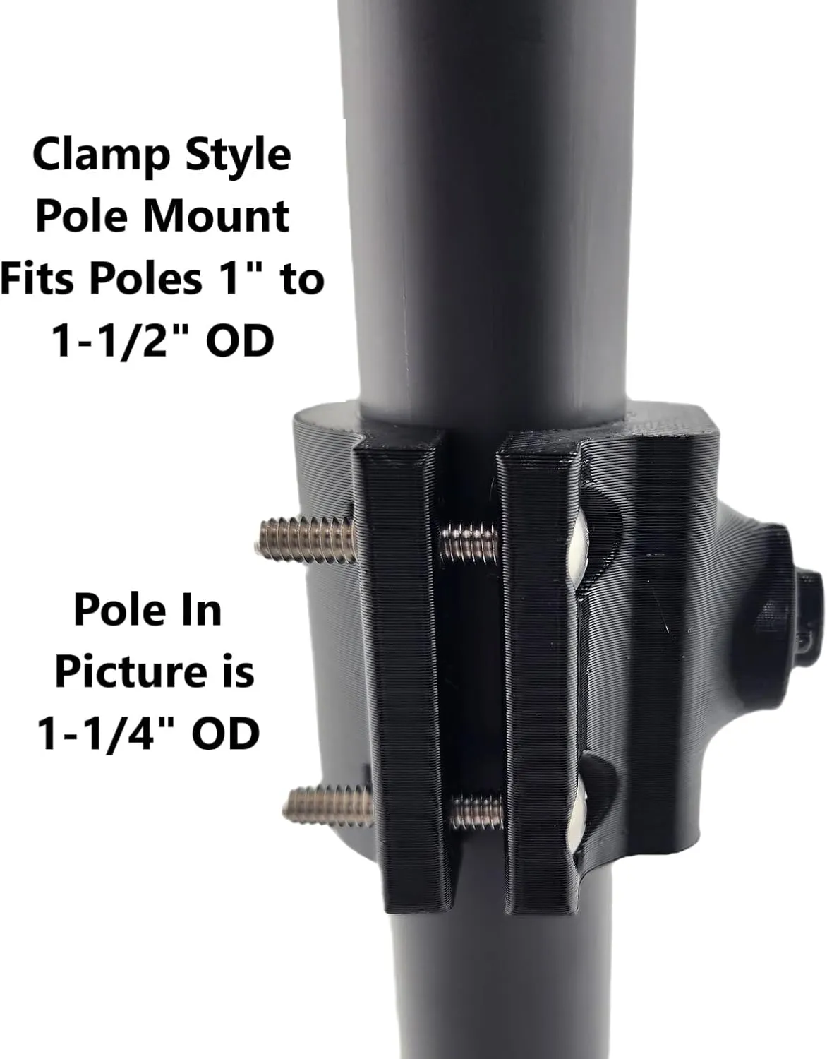 Transducer Mount for Lowrance Eagle Eye 9 - for 3/4" PVC, Summit or HDI Pole, Adjustable Clamp Style for 1" to 1.5" Pole