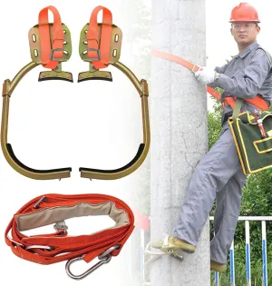 Tree Climbing Gear Kit, Non-Slip Climbing Tree Spikes with Seat Belt, Stainless Steel Tree Climbing Tool for Hunting Observation, Power Grid Maintenance,400model