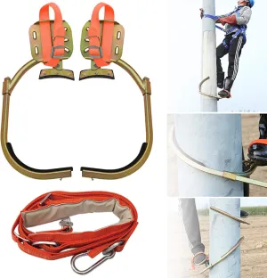 Tree Climbing Gear, Non-Slip Climbing Tree Spikes with Seat Belt, Stainless Steel Climbing Trees Tool for Electric Worker, Hunting Observation, Simple to Use,set-350model