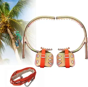 Tree Climbing Spike One Pair 2 Gears Set Safety Belt Adjustable Rope Rescue Belt Portable Non-Slip Climbing Spikes Shoes for Hunting Observation Picking Fruit Coconut,350Model