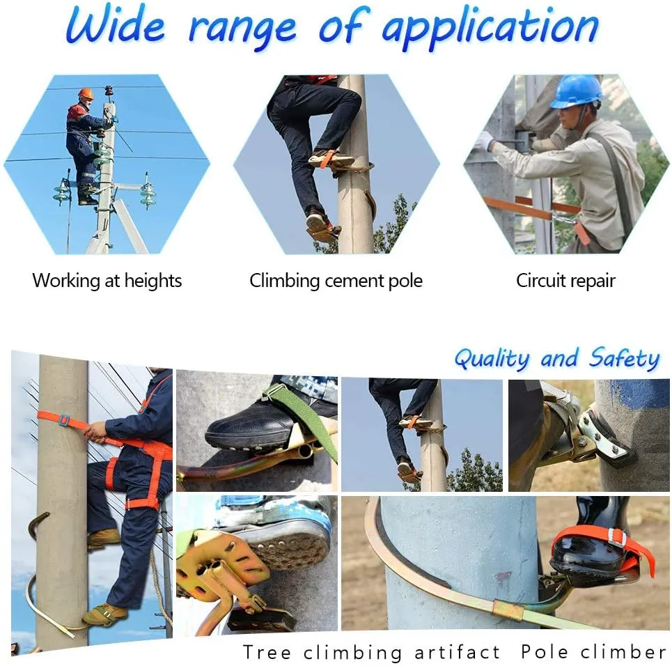 Tree Climbing Tool, Professional Tree Climbing Gear Kit with Seat Belt, Non-Slip Climbing Tree Spikes for Electric Worker, Hunting Observation,400model