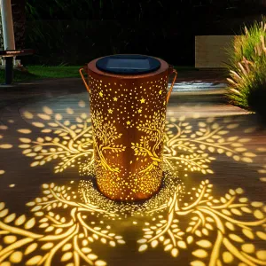 Tree of Life Solar Lanterns Outdoor Waterproof, Birthday Gifts for Women Mom Grandma, Hanging Solar Lights for Yard, Patio, Porch, Garden Decor, Christmas Gifts for Her/Him
