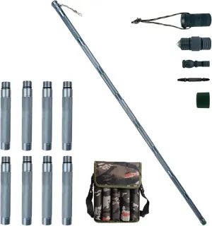 Trekking Poles, Survival Hiking Stick, Folding Retractable Body Protective Hiking Poles for Outdoor Walking Hiking Camping Multi-Functional Convenient Hiking Poles
