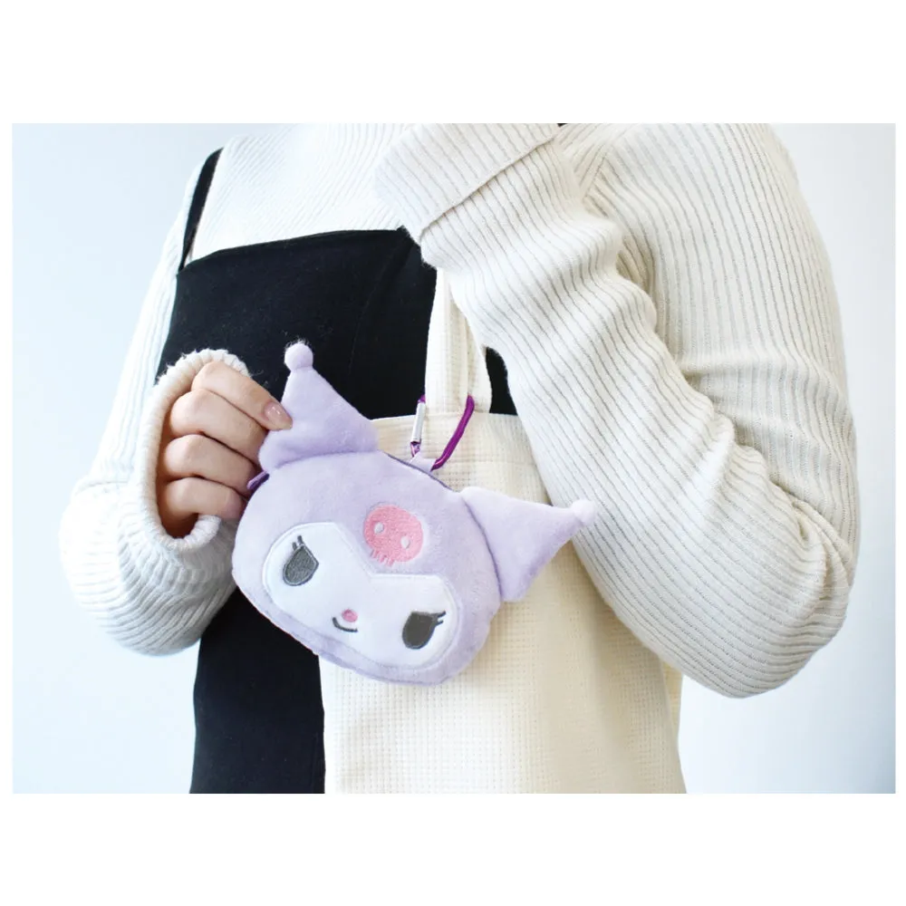 T's Factory Sanrio Mascot  Pouch Keychain w/Carabiner - Kuromi