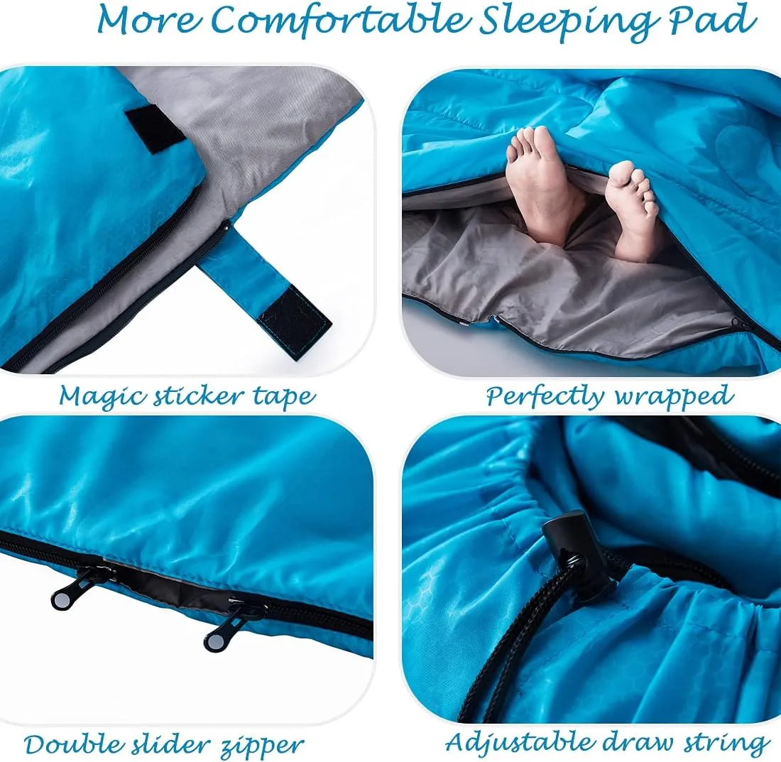 Tuphen Double Sleeping Bag, Sleeping Bag with 2 Pillows, Queen Size XL Bag for 2 People, Cold Warm Weather- 3 Seasons, Waterproof Adults for Camping, Backpacking or Hiking