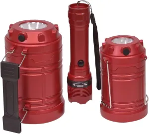 Ultimate Flashlight and Lantern Bundle Set of 3 (Red)