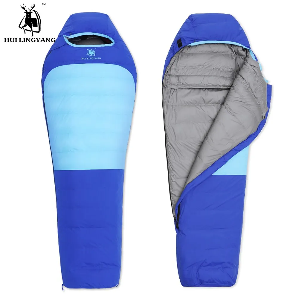 Ultralight Camping Sleeping Mummy White Duck Down Sleeping Bag