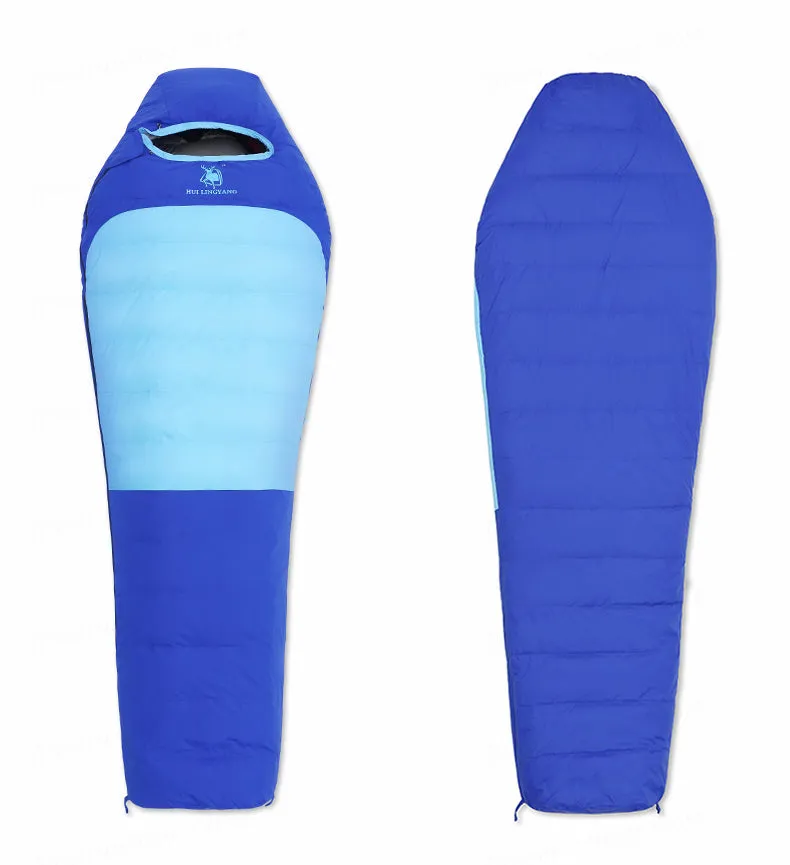 Ultralight Camping Sleeping Mummy White Duck Down Sleeping Bag