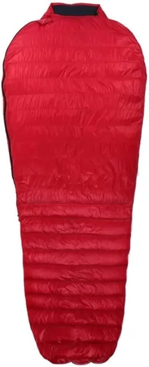 Ultralight White Goose Down Mummy Sleeping Bag for 3 Seasons, Portable and Waterproof, Ideal for Outdoor Camping Hiking (Nano Red, Long)