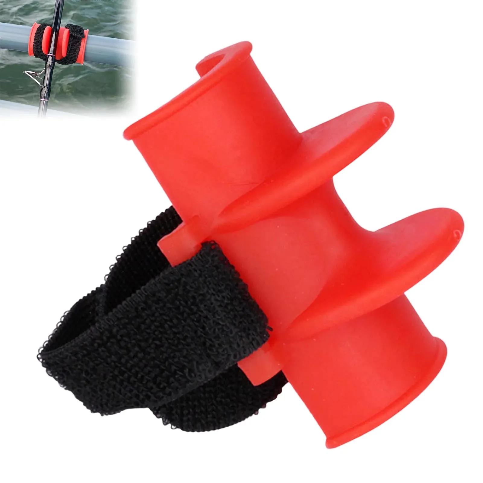 Universal Fishing Rod Holder Silicone U-Shaped Pole Wrap Equipment Suitable for Sea Lake River Fishing MIAO