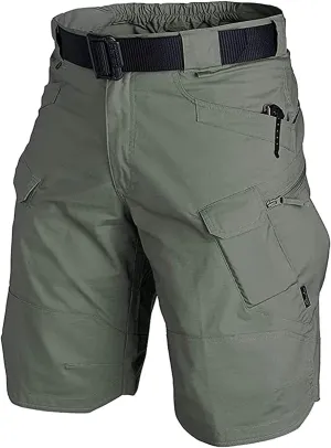 URBEST Tactical Shorts for Men Waterproof Breathable Quick Dry Hiking Fishing Cargo Shorts with Multi Pockets(NO Belt)