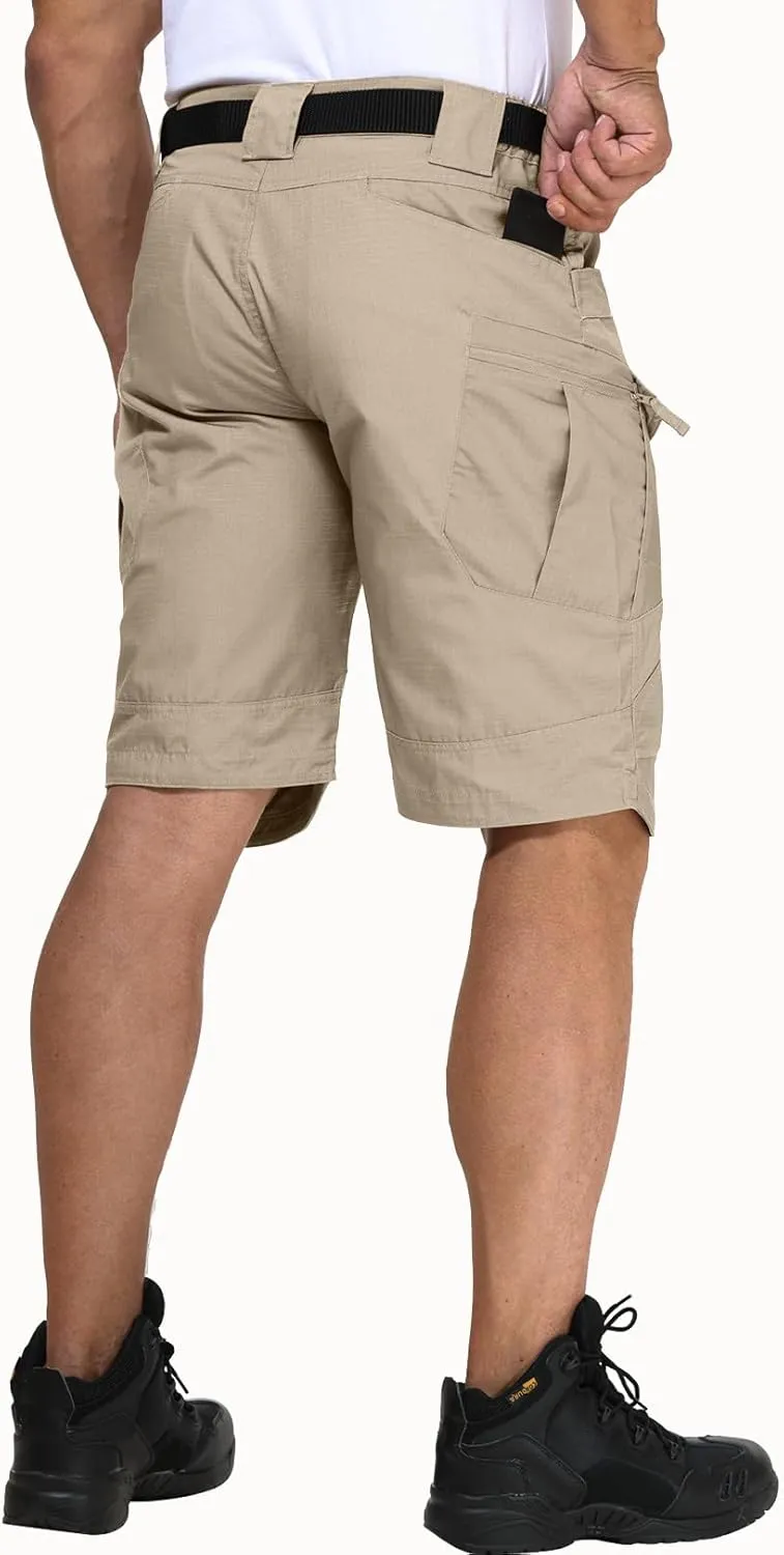 URBEST Tactical Shorts for Men Waterproof Breathable Quick Dry Hiking Fishing Cargo Shorts with Multi Pockets(NO Belt)
