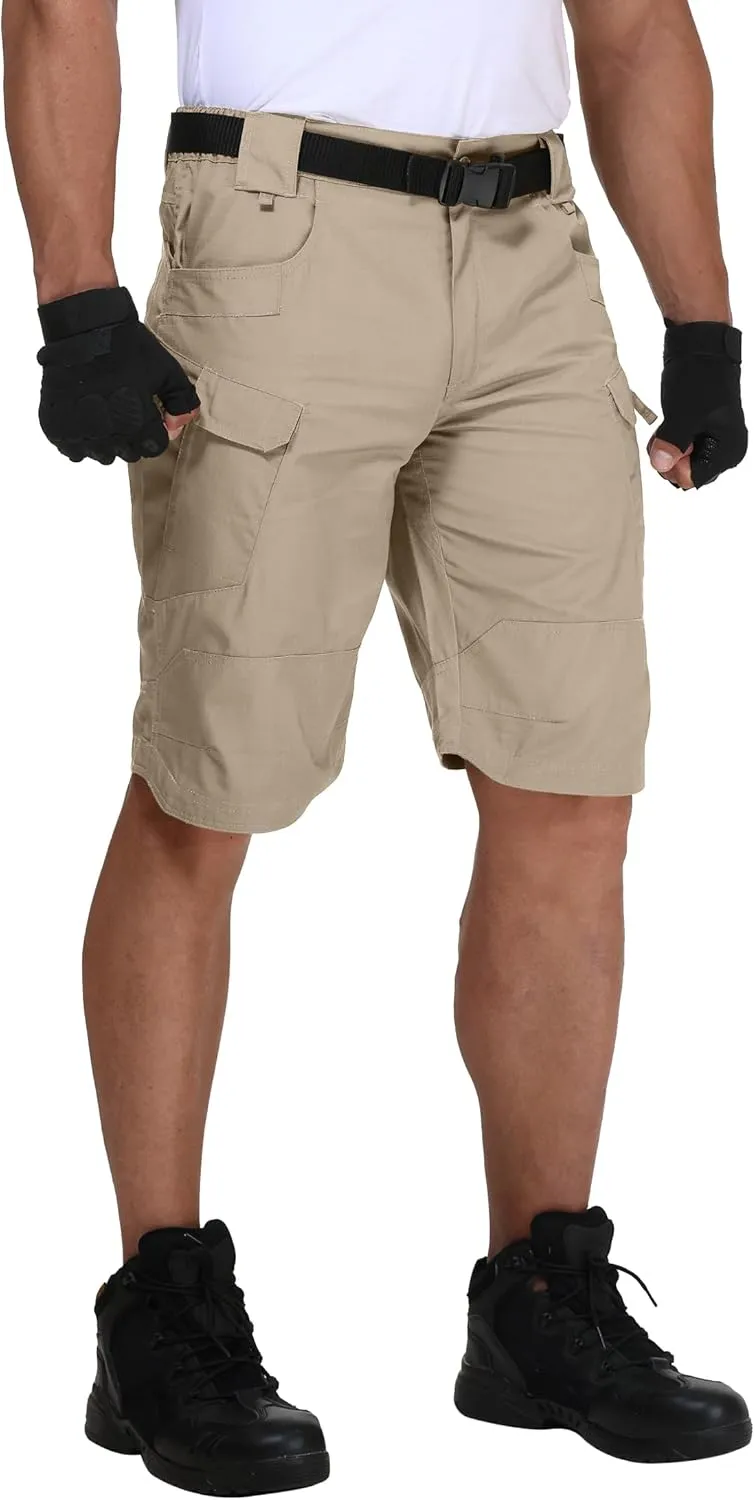 URBEST Tactical Shorts for Men Waterproof Breathable Quick Dry Hiking Fishing Cargo Shorts with Multi Pockets(NO Belt)