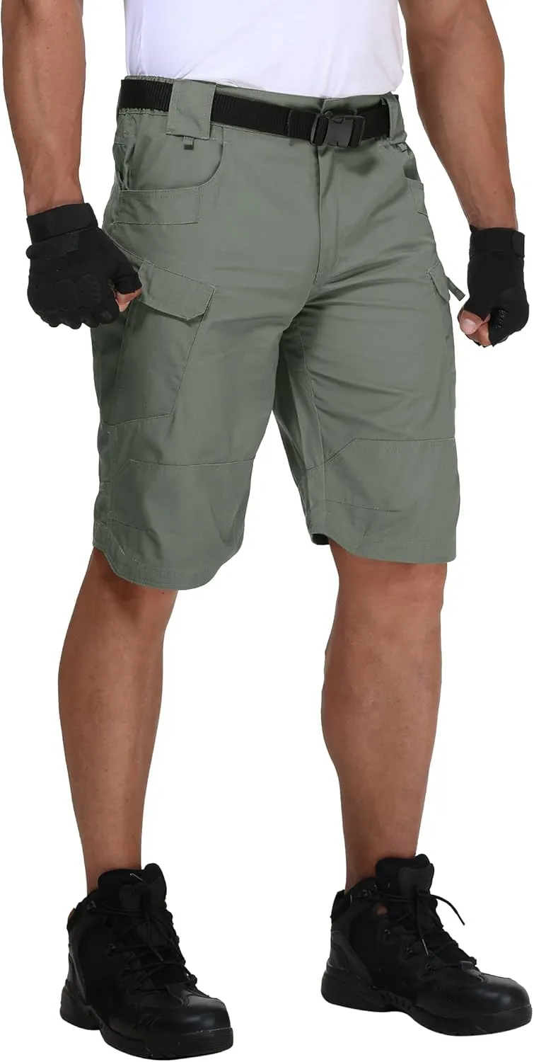 URBEST Tactical Shorts for Men Waterproof Breathable Quick Dry Hiking Fishing Cargo Shorts with Multi Pockets(NO Belt)