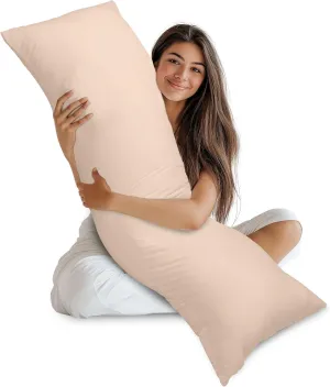 Utopia Bedding Full Body Pillow for Adults (Beige, 20 x 54 Inch), Long Pillow Insert for Sleeping, Ideal for Side Sleepers