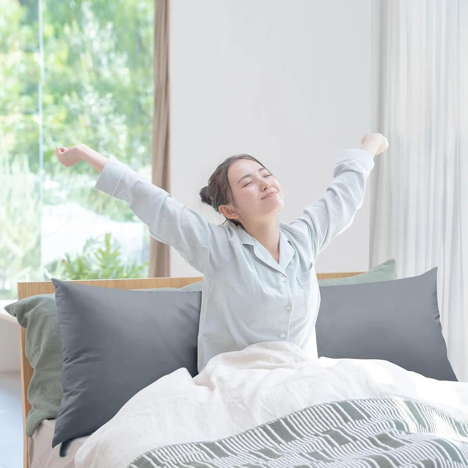 Utopia Bedding Full Body Pillow for Adults (Grey, 20 x 54 Inch), Long Pillow Insert for Sleeping, Ideal for Side Sleepers