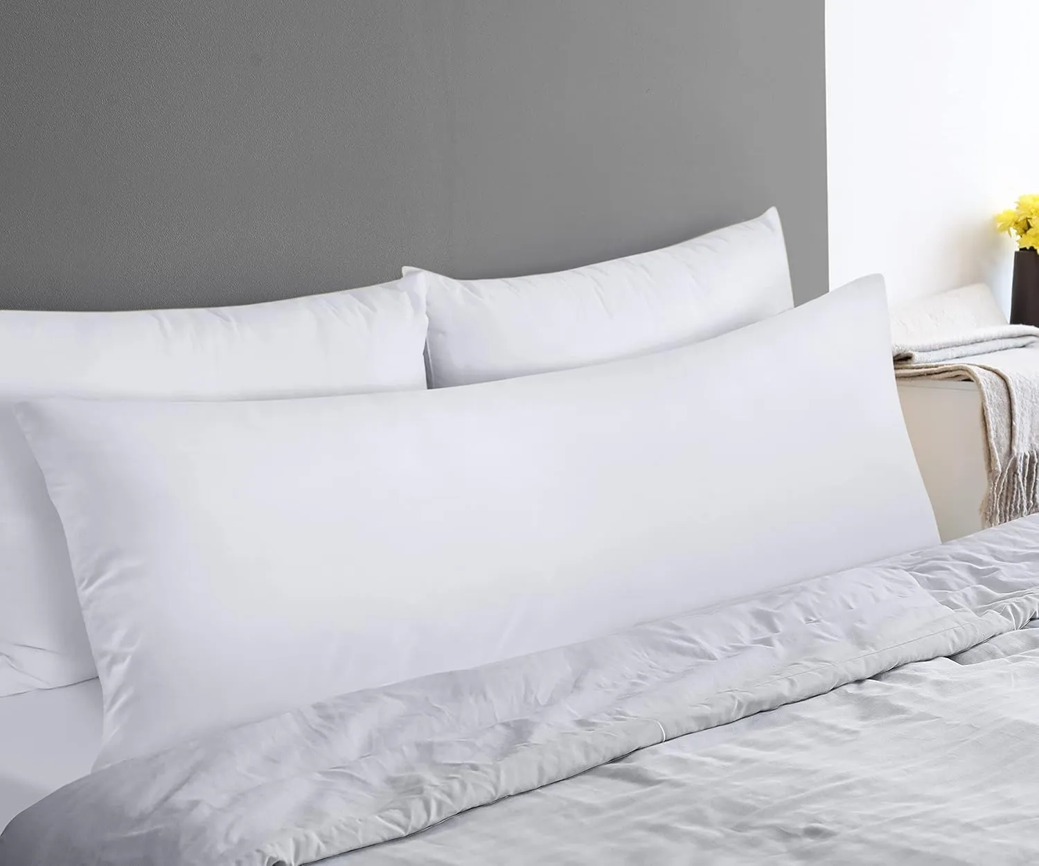 Utopia Bedding Full Body Pillow for Adults (White, 20 x 54 Inch), Long Pillow Insert for Sleeping, Ideal for Side Sleepers