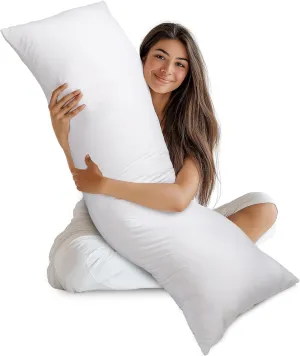 Utopia Bedding Full Body Pillow for Adults (White, 20 x 54 Inch), Long Pillow Insert for Sleeping, Ideal for Side Sleepers
