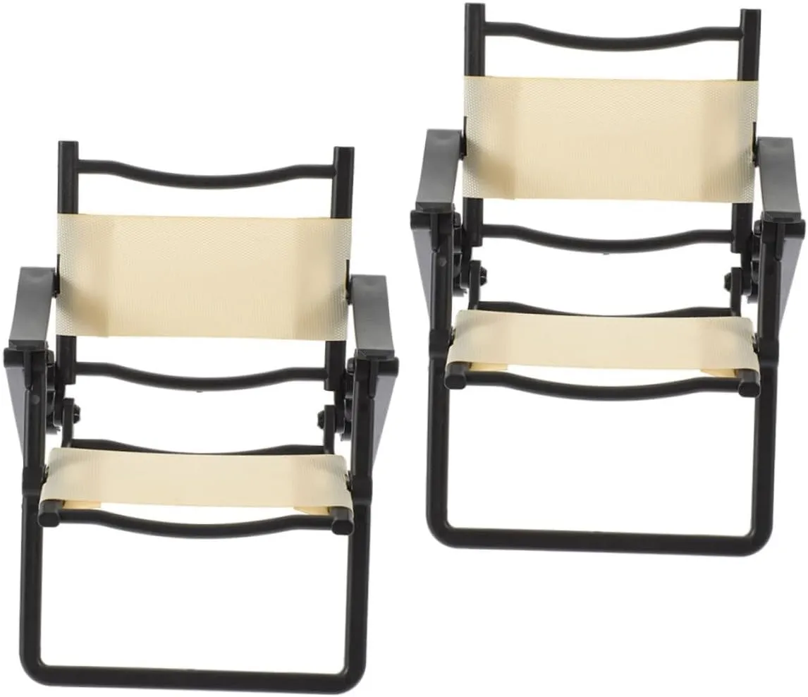 VANZACK 5sets Miniature Beach Chair Mini Beach Chair Model Micro Landscape Mini Dollhouse Accessory 2pcs*5