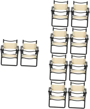 VANZACK 5sets Miniature Beach Chair Mini Beach Chair Model Micro Landscape Mini Dollhouse Accessory 2pcs*5