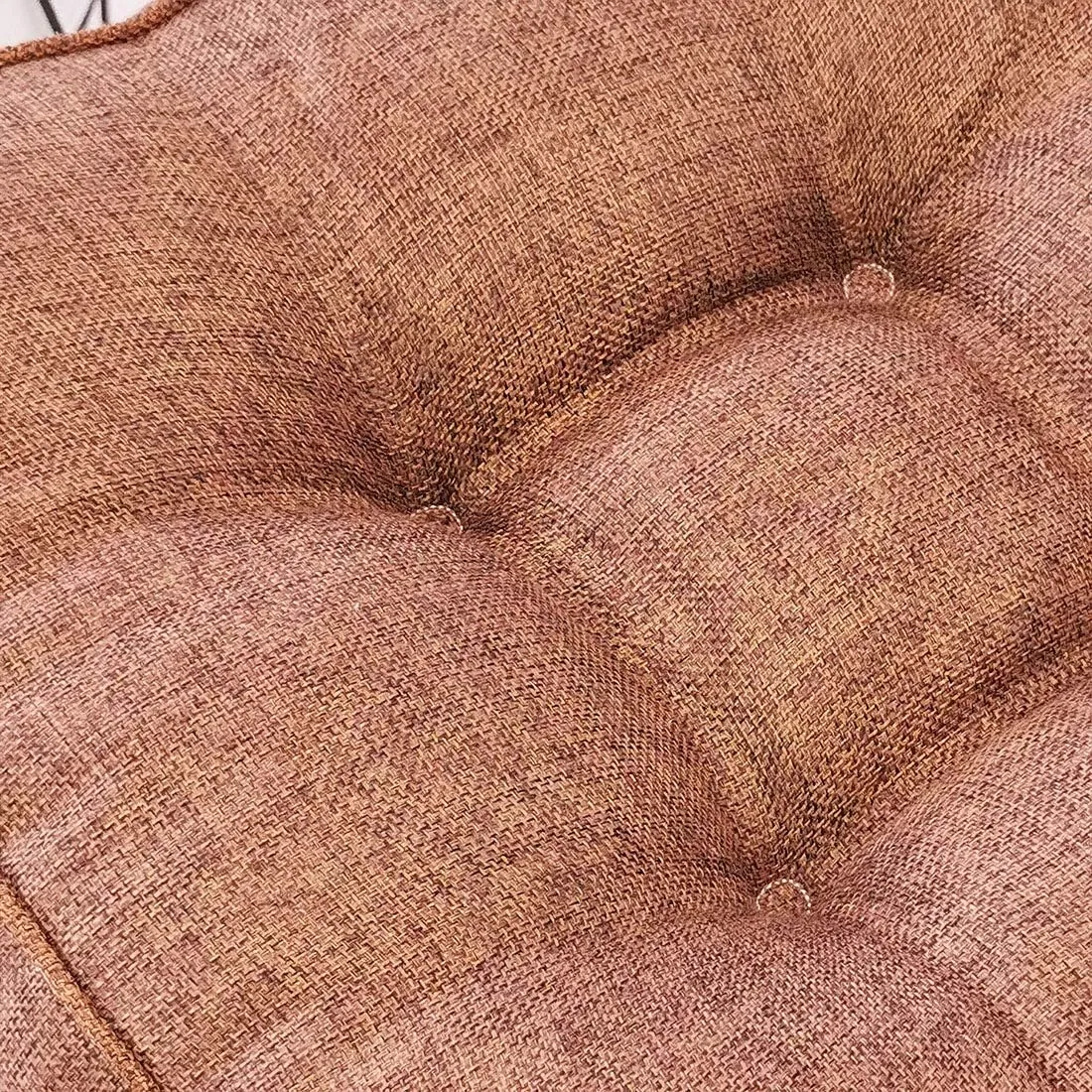 vctops Faux Linen Square Padded Chair Seat Cushion,Soft Solid Chair Pads,Comfortable Sitting for Office,Home or Car 20"x20" Coffee