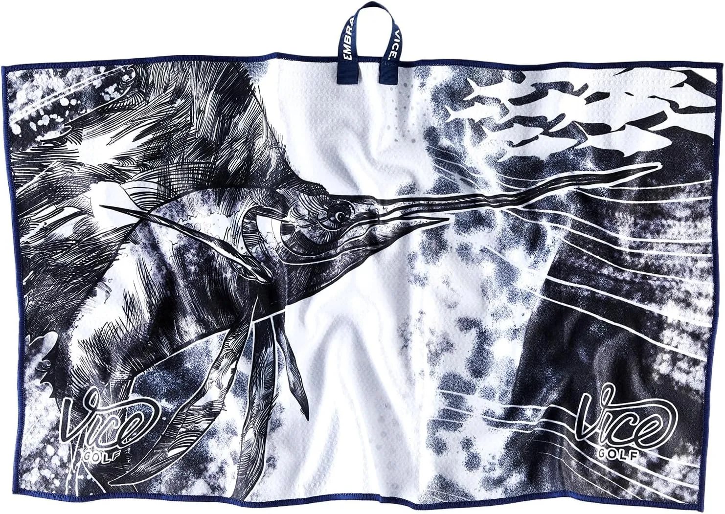 VICE Golf Shine Microfiber Towel | Navy | Perfect for Cleaning Clubs and Balls | Multiple Colors Available