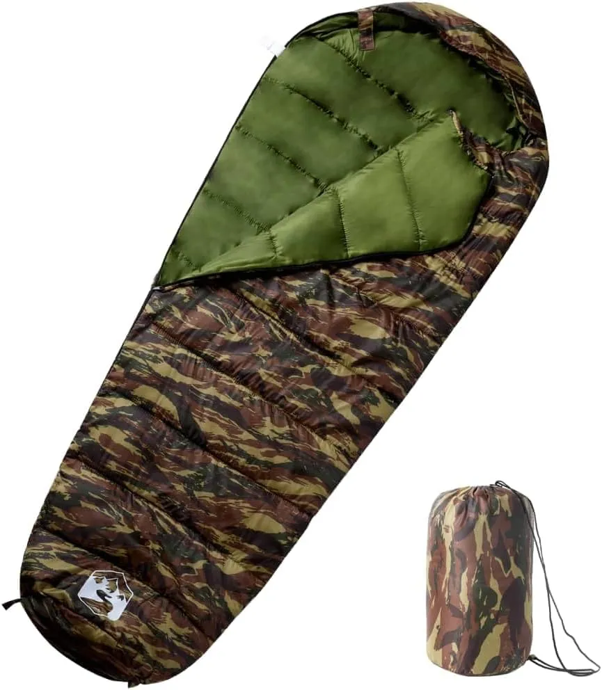 vidaXL Mummy Sleeping Bag for Adults Camping 3 Seasons