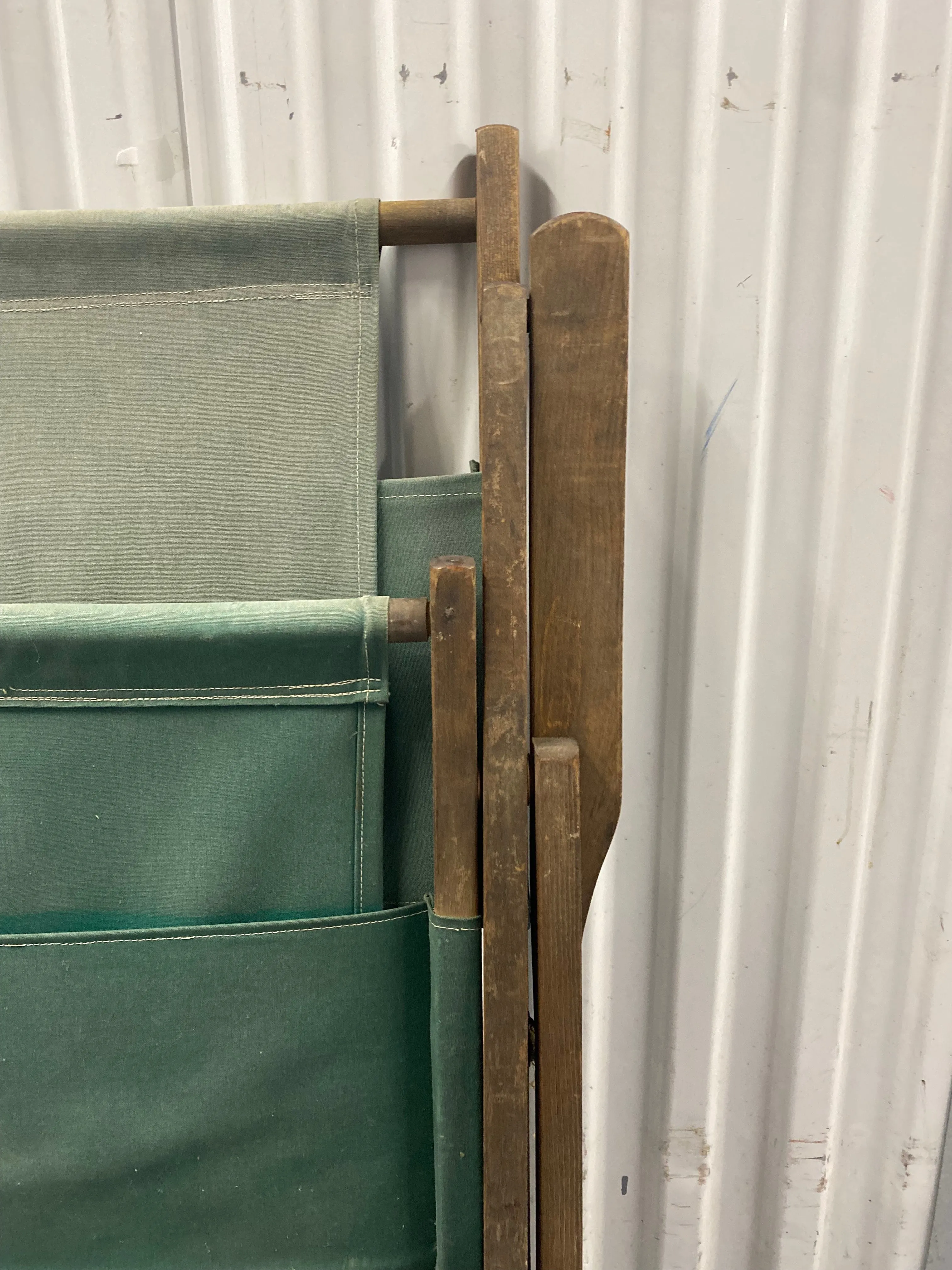 Vintage Green Folding Deck Chair