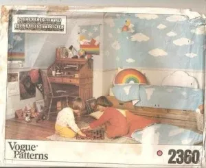 Vogue 2380 - Cloud Room Sewing Pattern - Quilt, Pillow Case, Sleeping Bag, Mobile and Wall Organizer