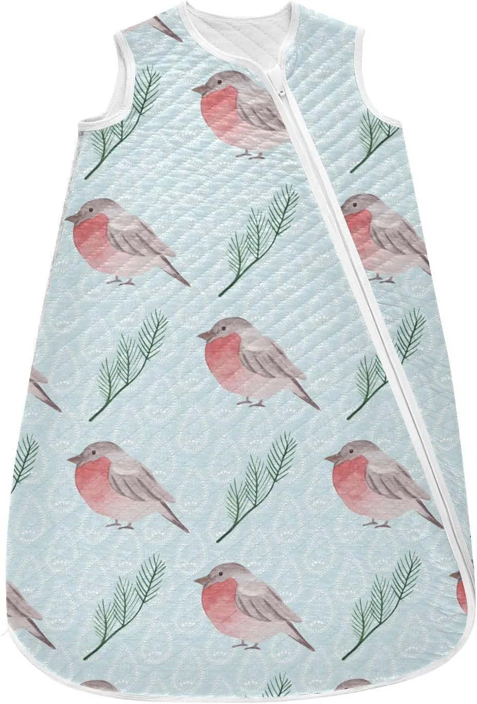 vvfelixl Cute Robin Bird Baby Sleeping Bag Sleep Sack,Baby Wearable Blanket Sleep Suit for 0-6 Months