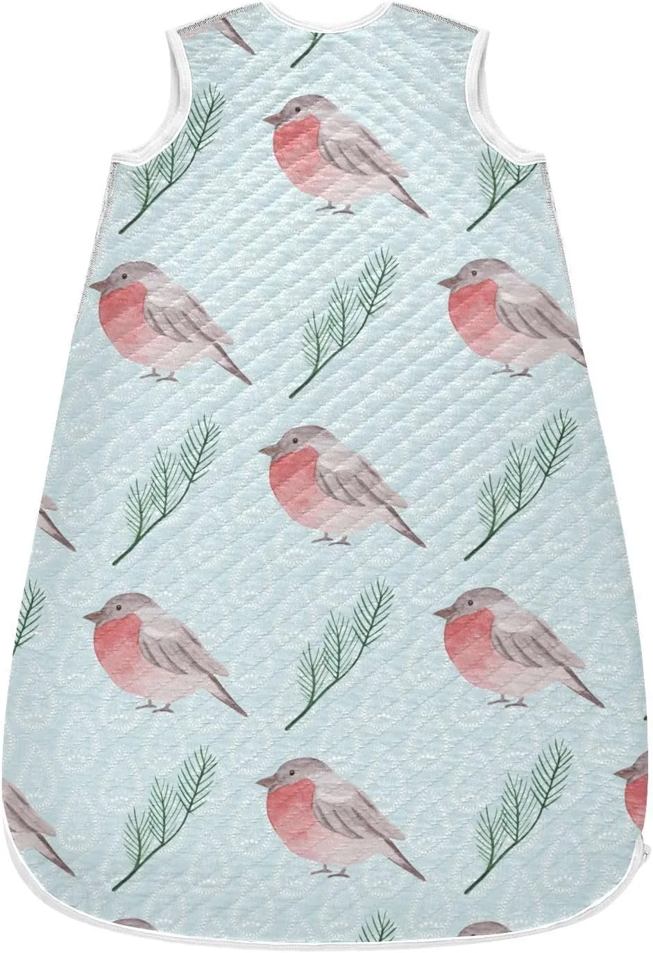 vvfelixl Cute Robin Bird Baby Sleeping Bag Sleep Sack,Baby Wearable Blanket Sleep Suit for 0-6 Months