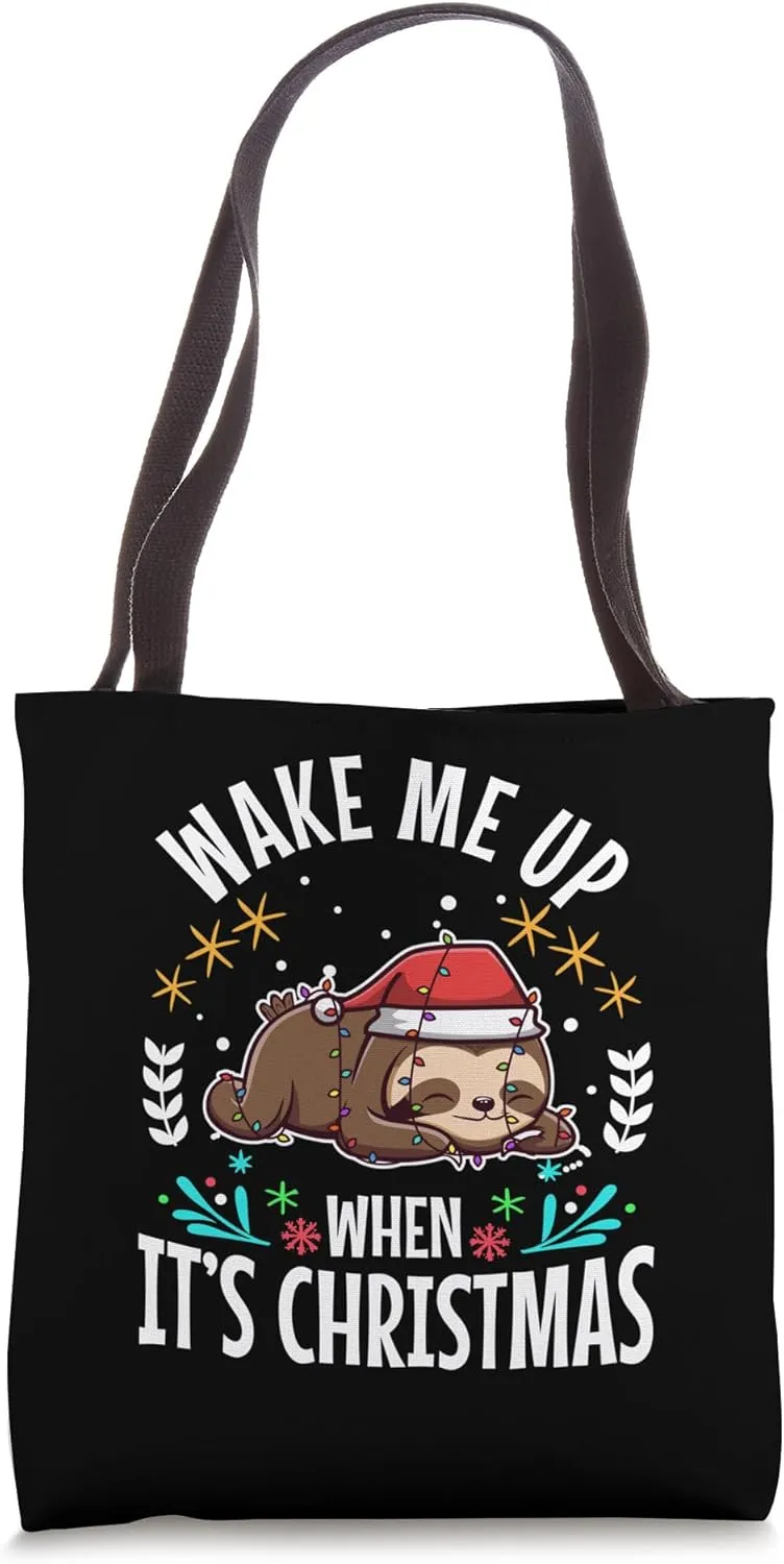 Wake me up when its Christmas Tote Bag