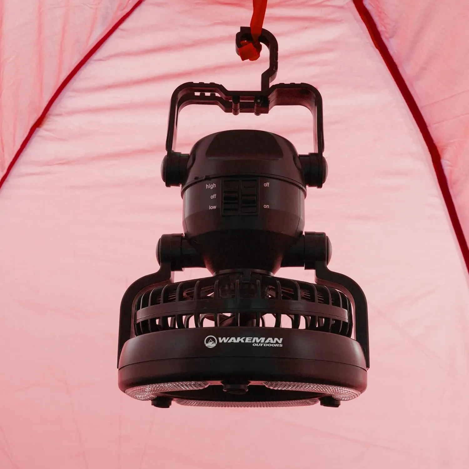 Wakeman Tents 2-Person Tent with Pop-Up Design and Carry Bag - Comes with Camping Lantern with Fan - Weather-Resistant Camping Accessories by Wakeman