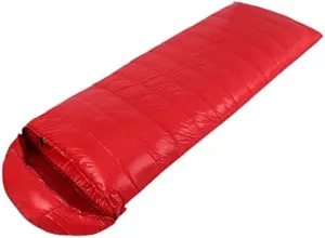 Warm Can Be Stitched Single Sleeping Bag Men and Women Sleeping Bag Outdoor Camping Ultra Light Adult Suitable for Hiking Soft,Black (Red)
