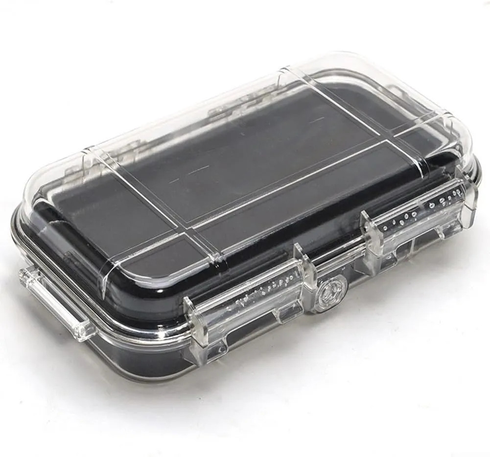 Waterproof Storage Case, Survival Box Case Outdoor Sports Equipment Sealed Box Shockproof Pressure Proof Dry Boxes for Tools, Phone, Keys(M)