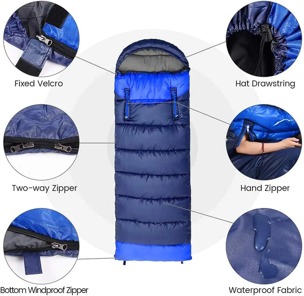 Wearable Sleeping Bag Suitable for Adult Compact and Lightweight Cold Weather Sleeping Bag, 2-3 Season Camping Backpack, Suitable for 5°F ~ 50°F,Warmer,Green