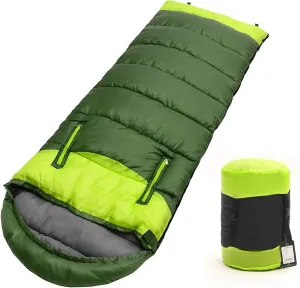 Wearable Sleeping Bag Suitable for Adult Compact and Lightweight Cold Weather Sleeping Bag, 2-3 Season Camping Backpack, Suitable for 5°F ~ 50°F,Warmer,Green