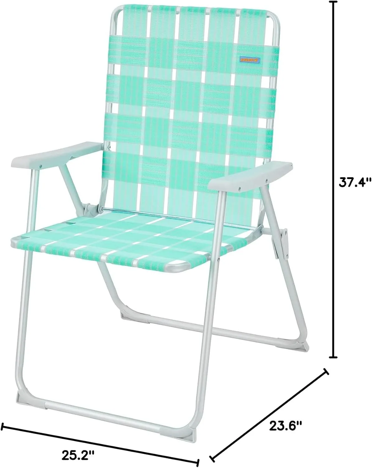 #WEJOY Folding Beach Chair for Adults, Lightweight Beach Chair with Shoulder Straps, High Back Beach Chairs with Hard Armrest, Supports 300lbs for Beach Lawn Concert