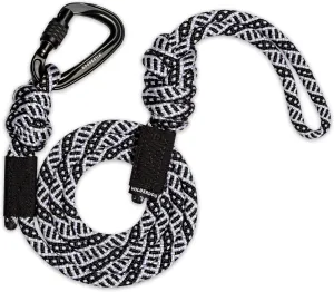 Wilderdog Carabiner Climbing Rope Dog Leash for Medium & Large Dogs - 5ft - Black & White