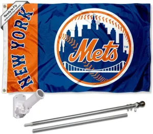 WinCraft New York Mets Flag Pole and Bracket Set
