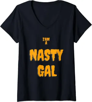 Womens Nasty Gal V-Neck T-Shirt