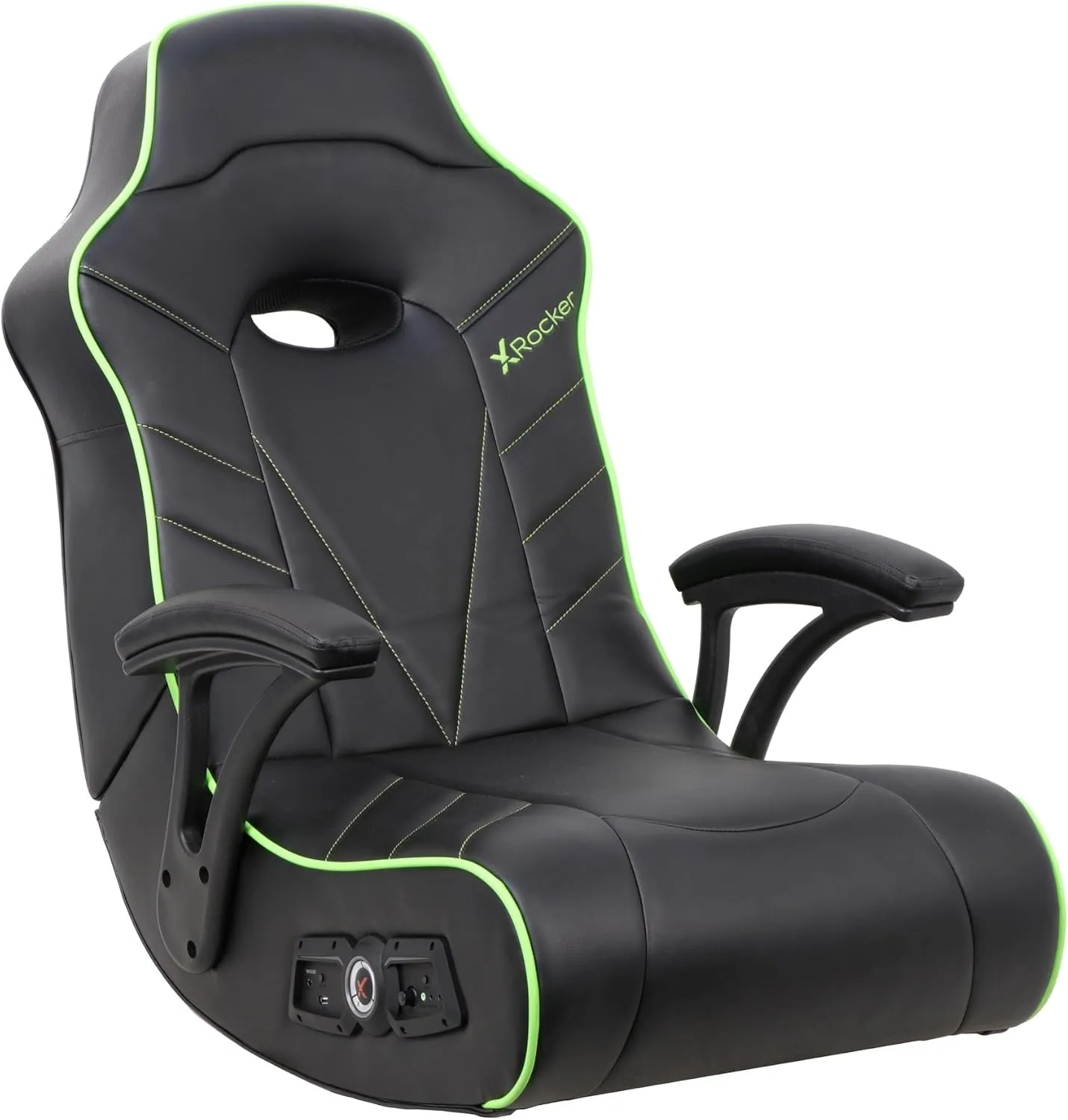 X Rocker Video Gaming Chair for Adults, XL Floor Rocker Chair with Built-in Audio Speakers, Foldable for Bedroom or Game Room, Gifts for Gamers