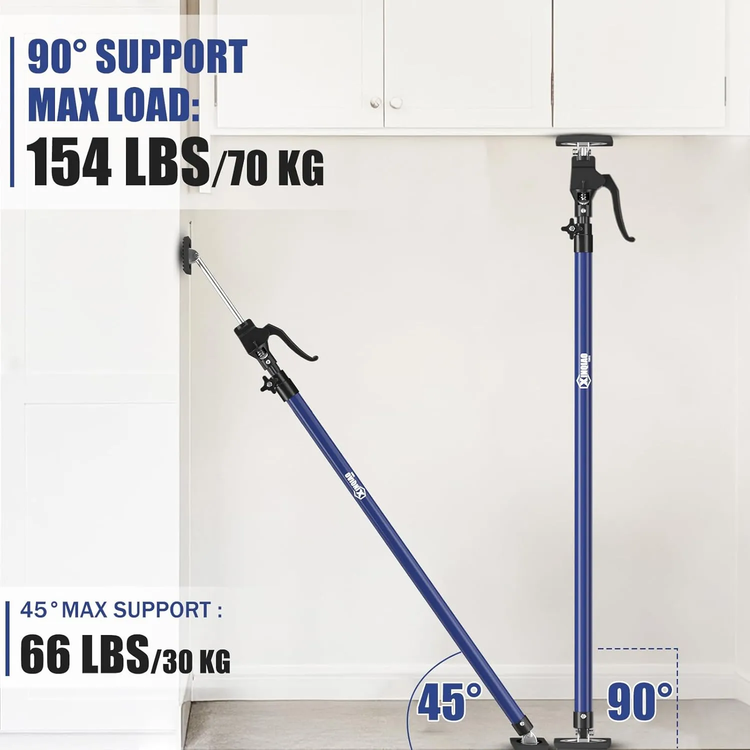 XINQIAO Cabinet Jacks for Installing Cabinets, Heavy Duty Third Hand Tools Adjustable Support Pole from 23.6 in to 45.3 in, 2 PCS