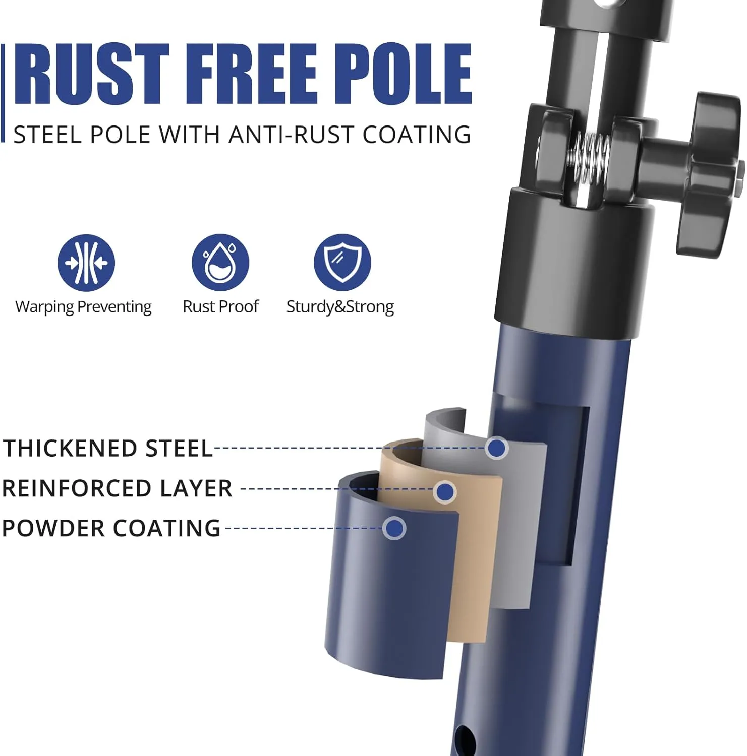XINQIAO Cabinet Jacks for Installing Cabinets, Heavy Duty Third Hand Tools Adjustable Support Pole from 23.6 in to 45.3 in, 2 PCS