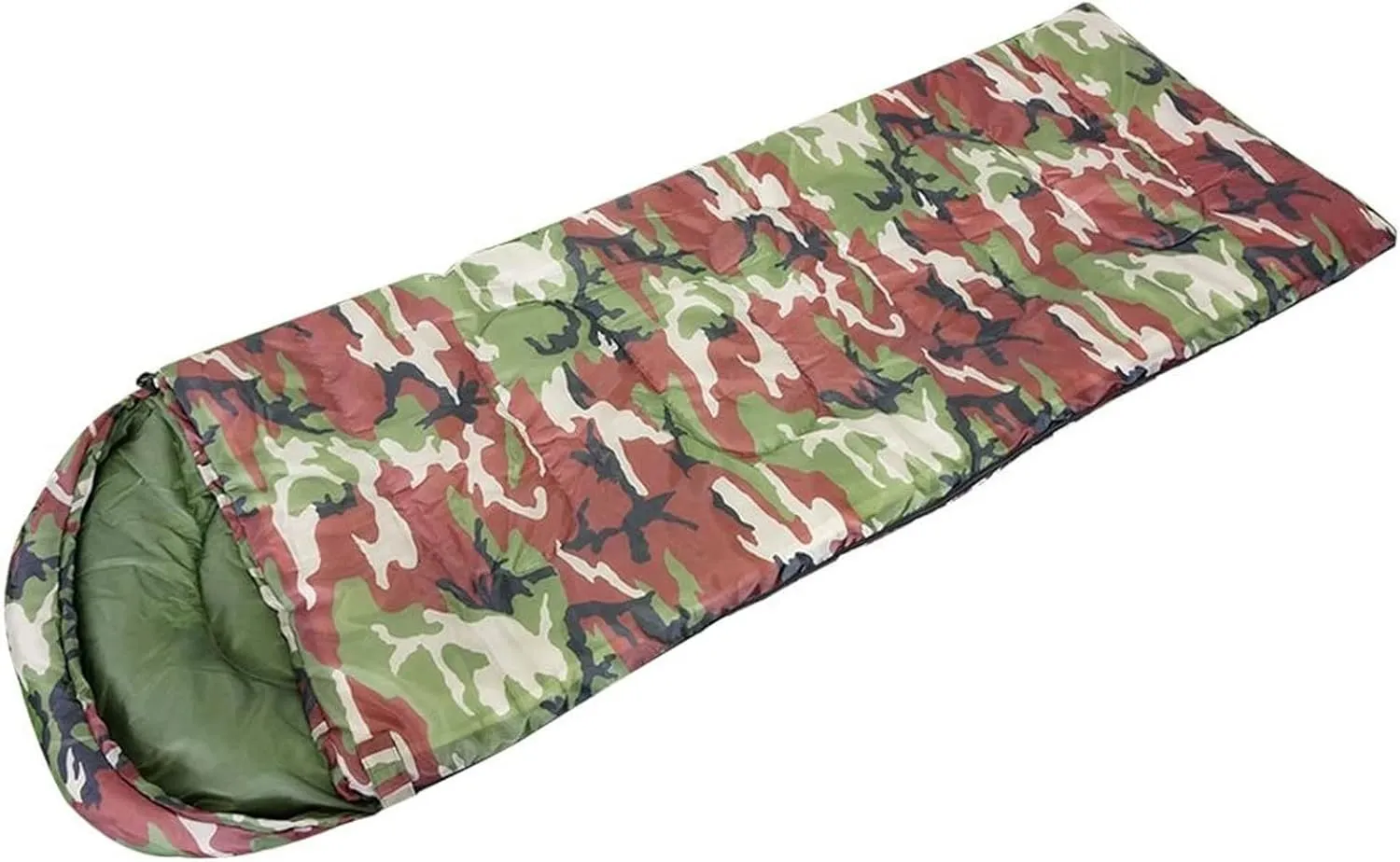 XTYPE Sleeping Bags Classic Delicate Outdoor Travel Camping Envelope Sleeping Bags Printing Zipper Sleeping Bag w/Cap