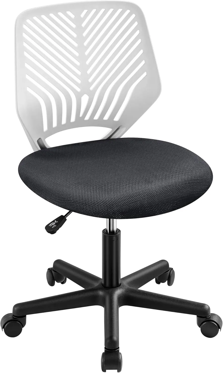 Yaheetech Students Cute Desk Chair Low-Back Armless Study Chair w/Lumbar Support Adjustable Swivel Chair in Home Bedroom School, Dark Gray