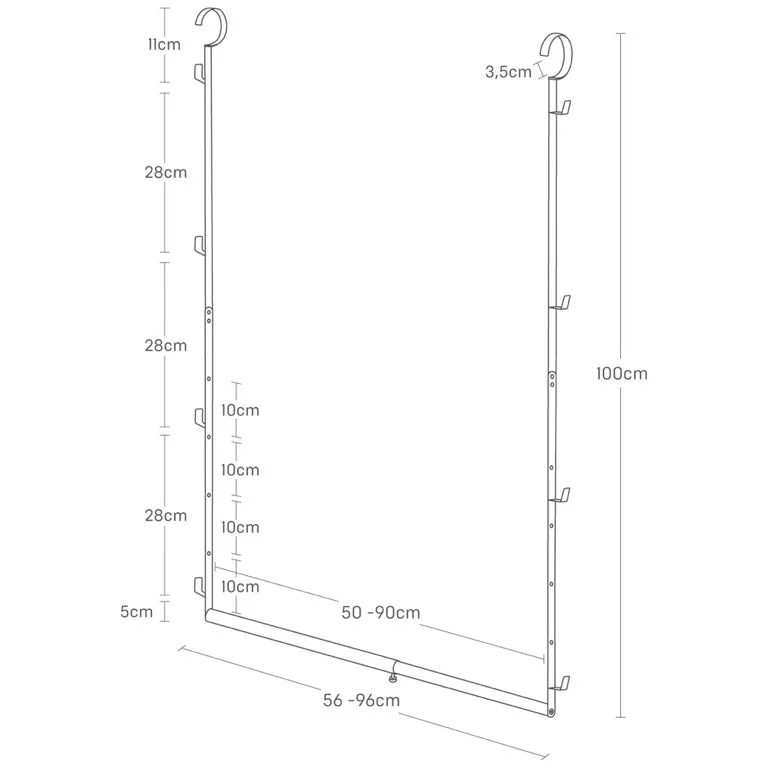Yamazaki 2-Tiered extendable closet rack - Smart - White